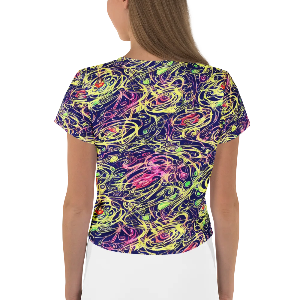 Lemon Ink Riptide on Crop Tee — Back