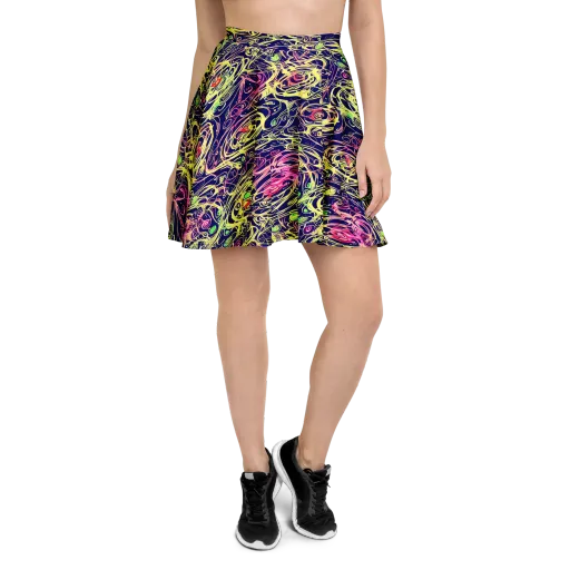 Lemon Ink Riptide on a Skater Skirt