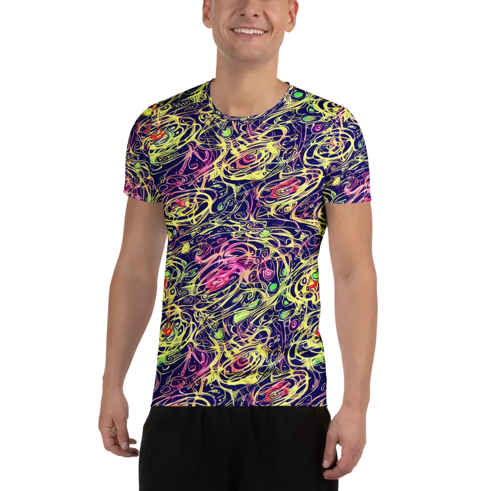 Lemon Ink Riptide on Men's Athletic T-Shirt — Front