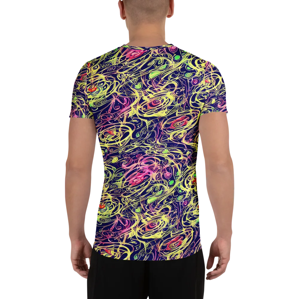 Lemon Ink Riptide on Men's Athletic T-Shirt — Back