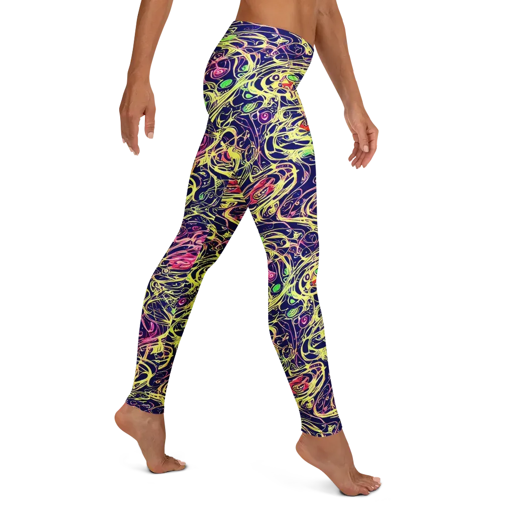 Lemon Ink Riptide on Leggings — Right