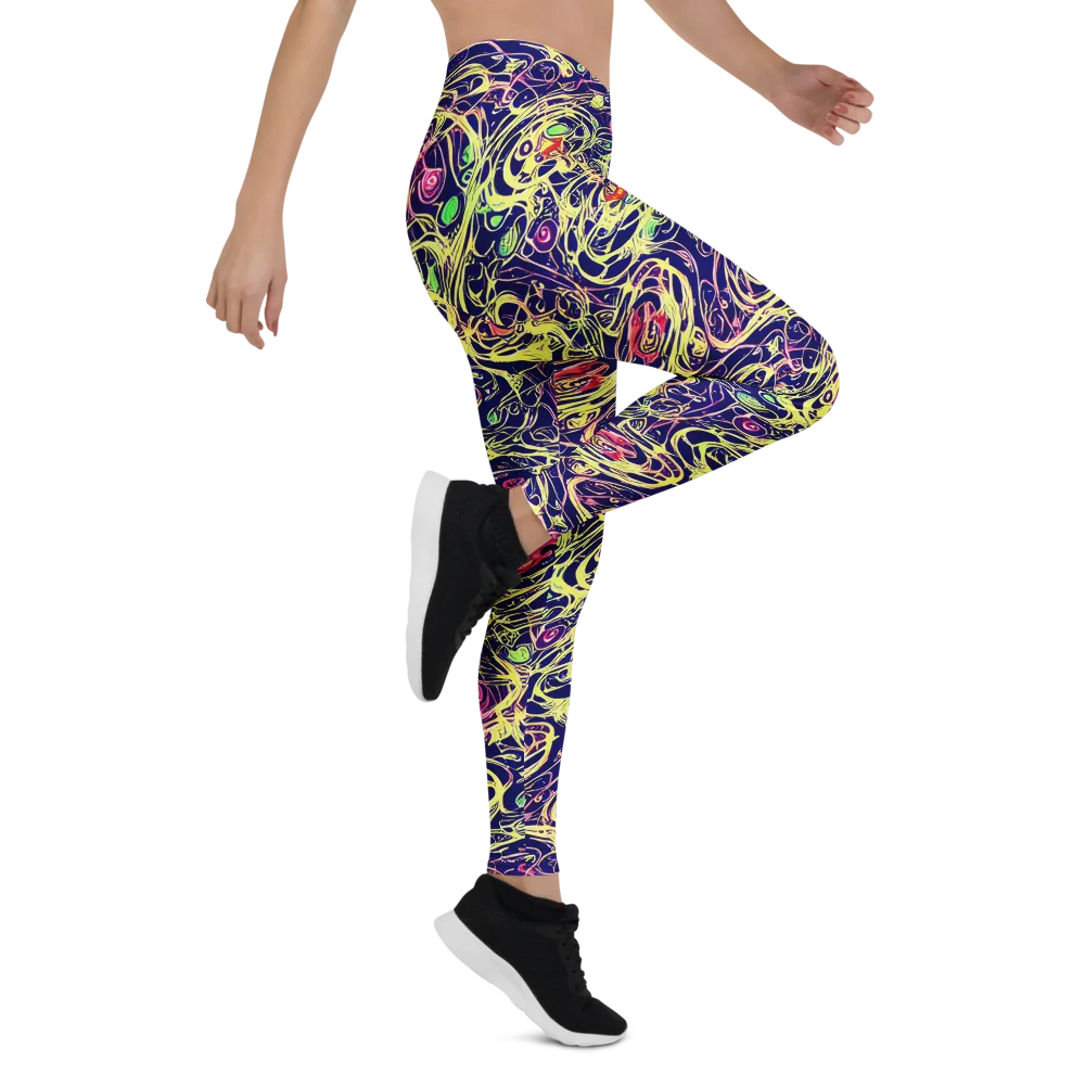 Lemon Ink Riptide on Leggings — Right