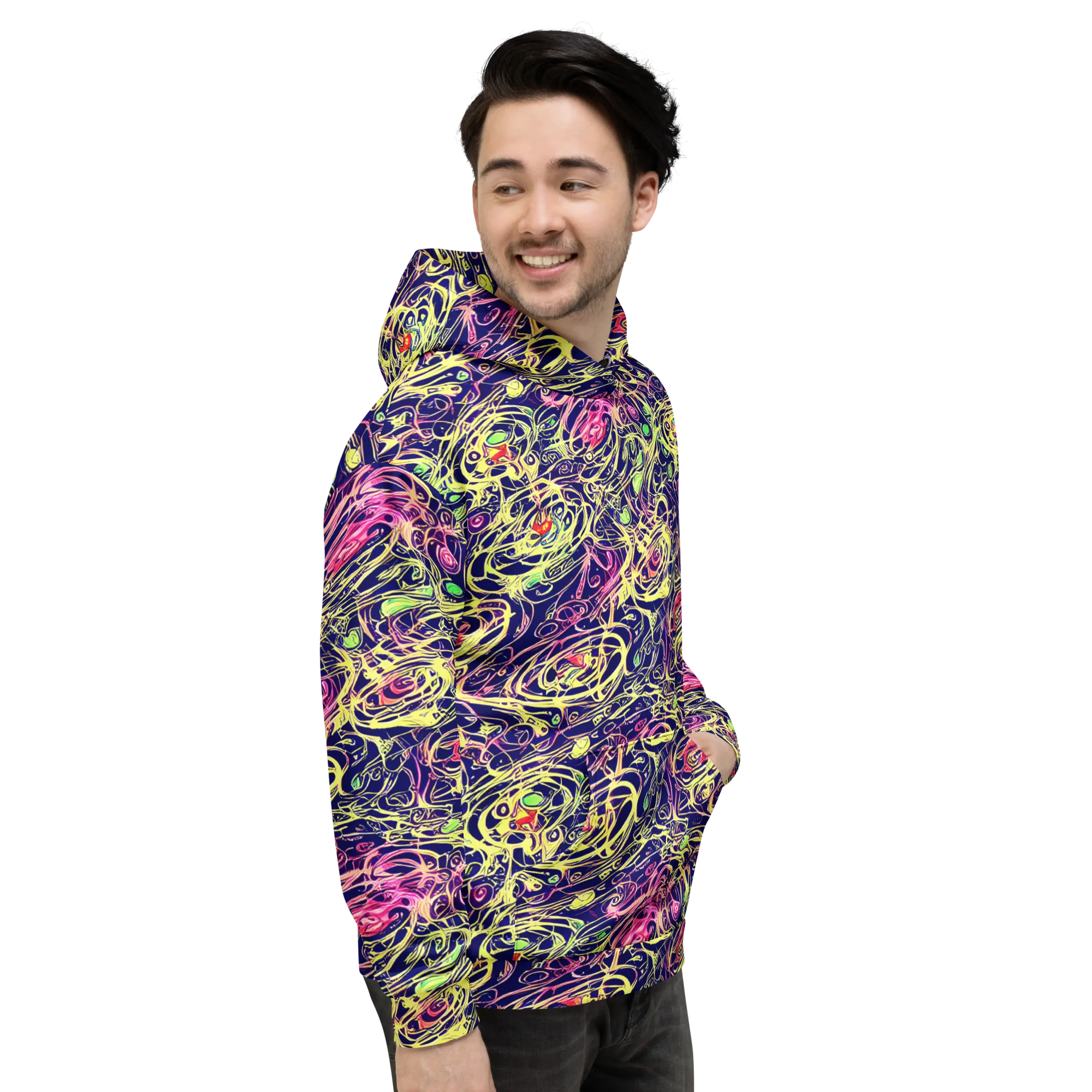 Lemon Ink Riptide on Hoodie — Right