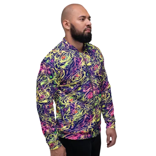 Lemon Ink Riptide on a Bomber Jacket