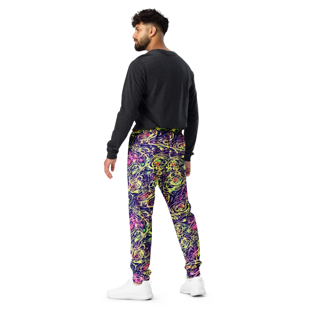 Lemon Ink Riptide on Men's Joggers — Back