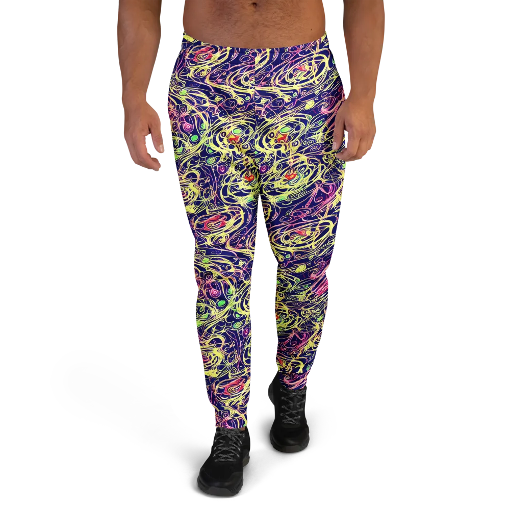 Lemon Ink Riptide on Men's Joggers — Front