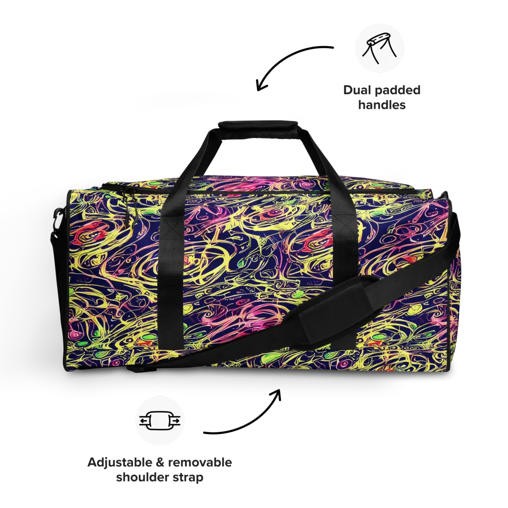 Lemon Ink Riptide on Duffle Bag — Front