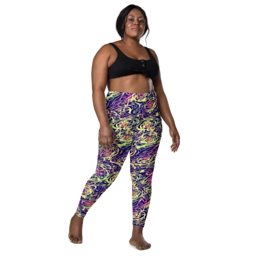 Lemon Ink Riptide on a Leggings with Pockets