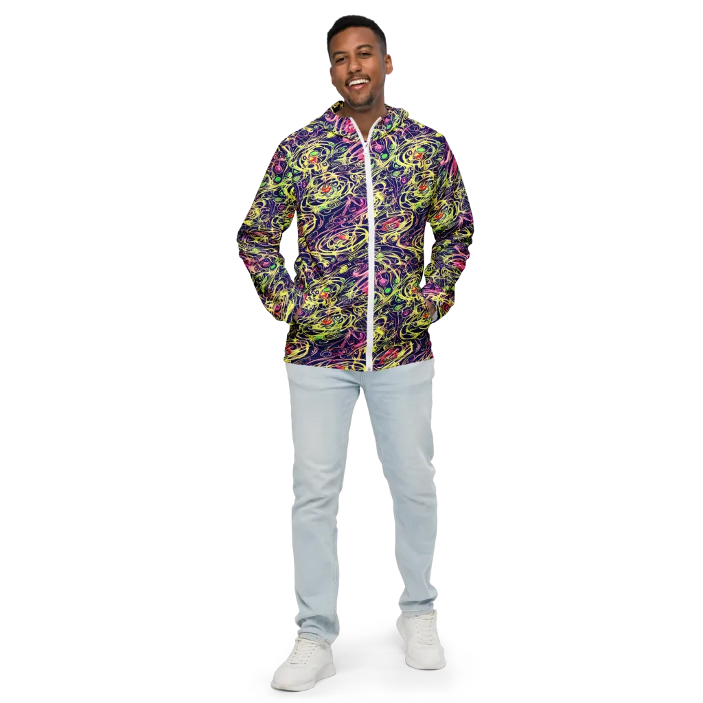 Lemon Ink Riptide on Men's Windbreaker — Front