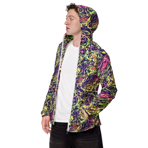 Lemon Ink Riptide on a Men's Windbreaker