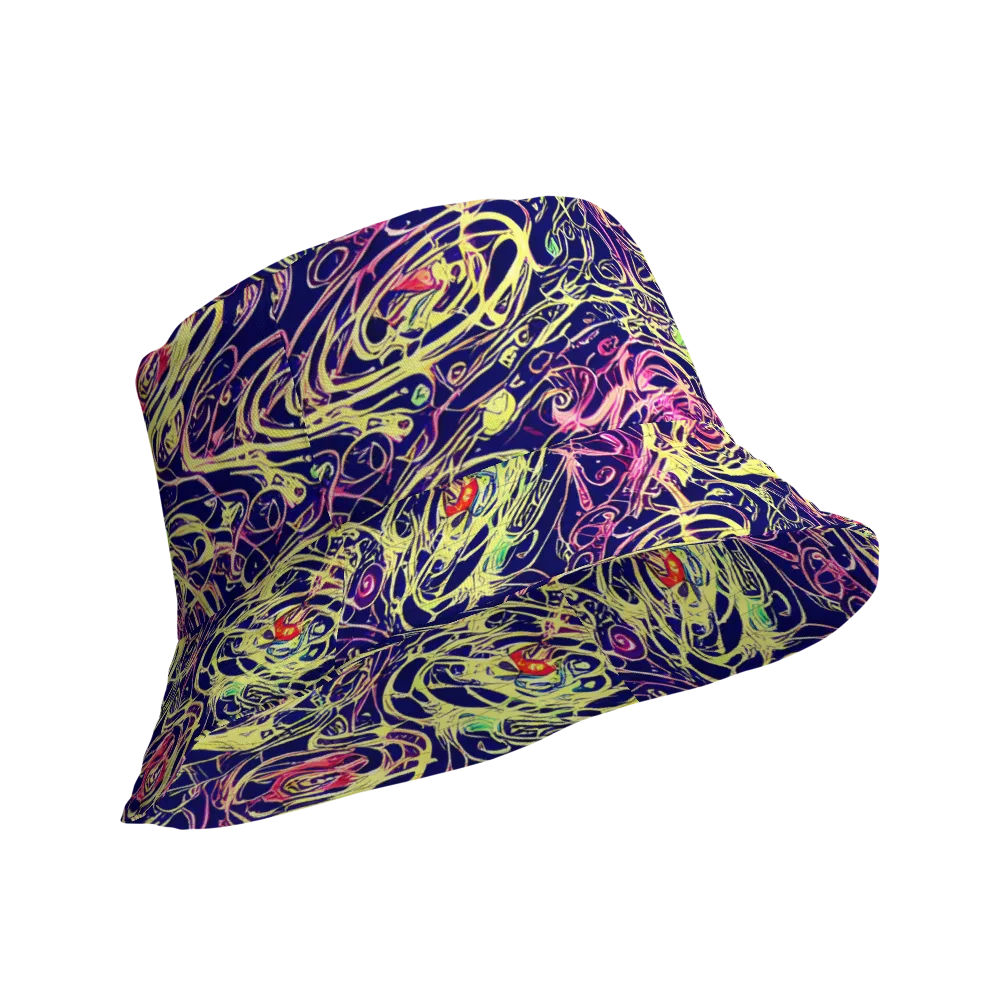 Lemon Ink Riptide on Reversible Bucket Hat — Product details Outside