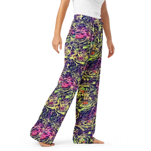 Lemon Ink Riptide on a Women's Pajama Pants