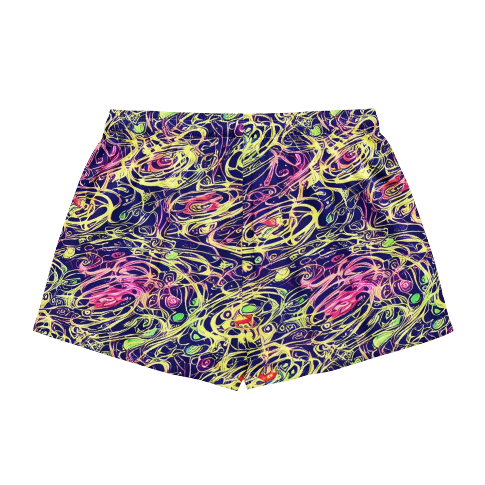 Lemon Ink Riptide on Women's Pajama Shorts — Back