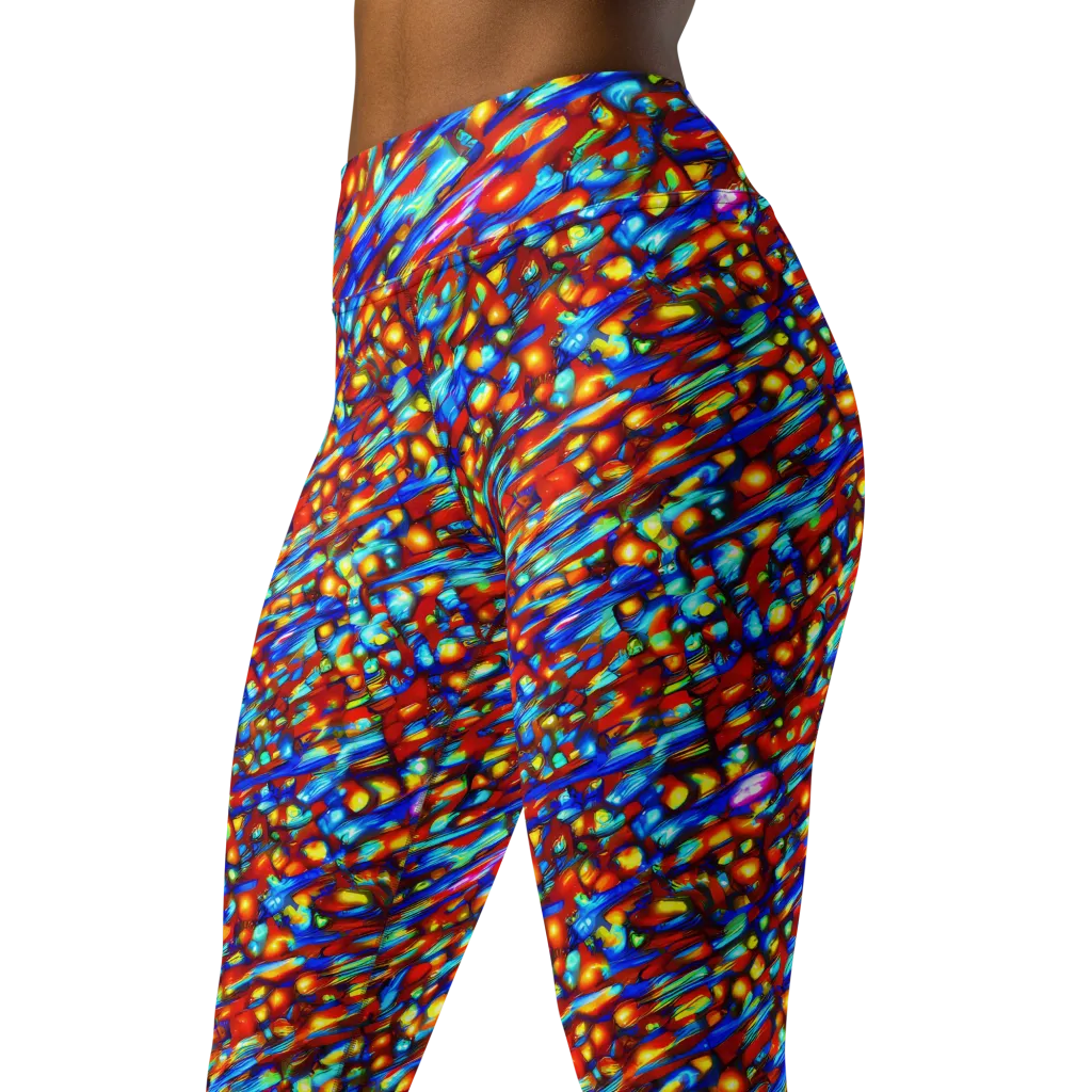 Sonic Solaris on Yoga Leggings — Left Front