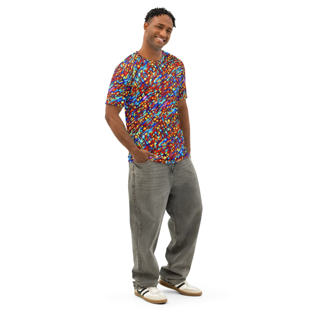 Sonic Solaris on Men's Cotton Crew Neck T-Shirt — Right Front
