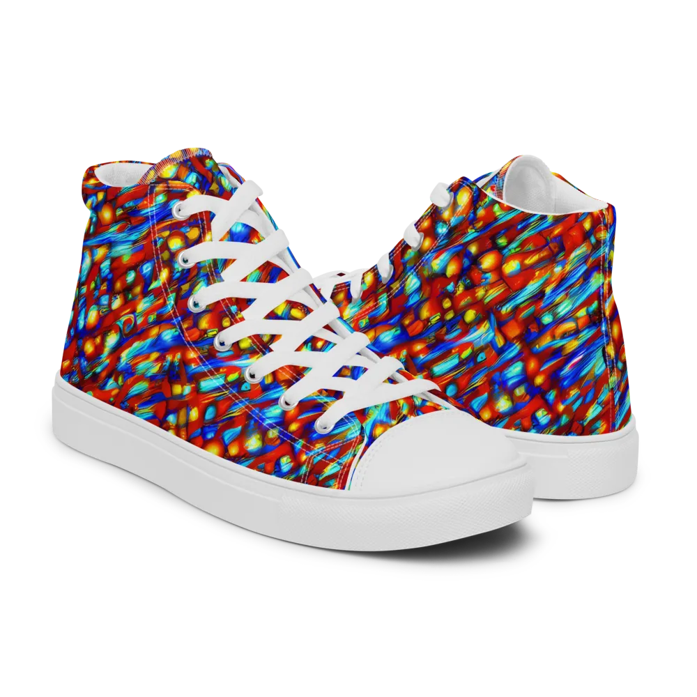 Sonic Solaris on Men's High Top Canvas Shoes — Right