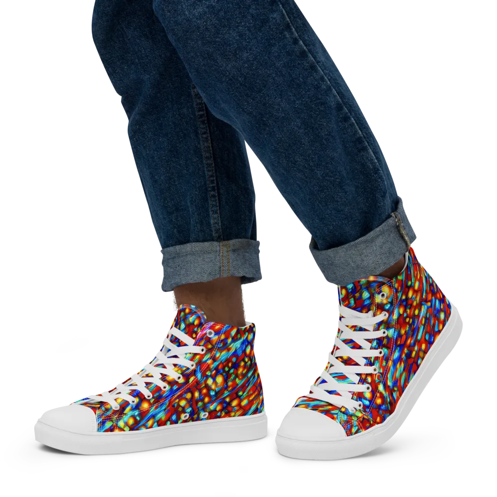 Sonic Solaris on Men's High Top Canvas Shoes — Left