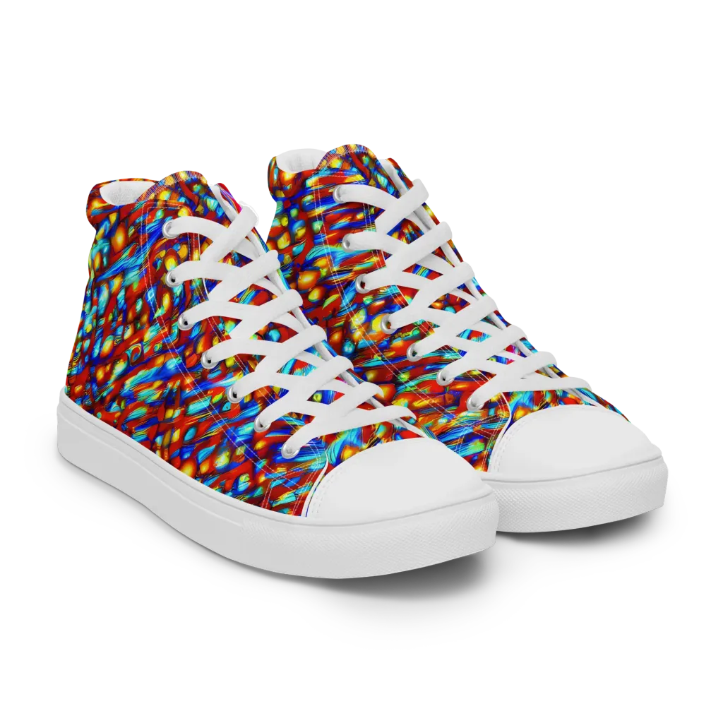 Sonic Solaris on Women's High Top Canvas Shoes — Right Front