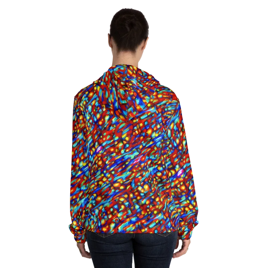 Sonic Solaris on Women's Full-Zip Hoodie — Back On Person
