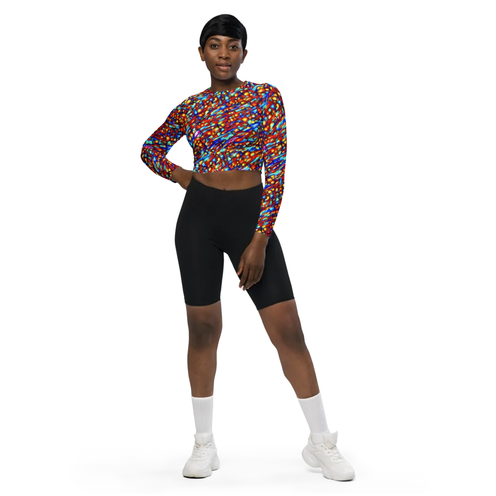Sonic Solaris on Long Sleeve Crop Top — Front