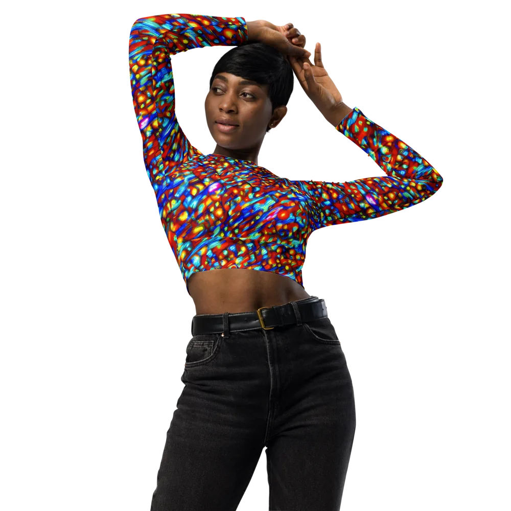 Sonic Solaris on Long Sleeve Crop Top — Front