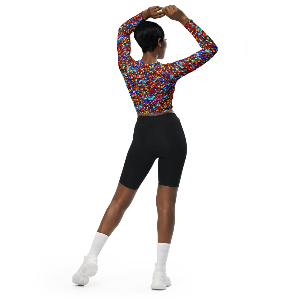 Sonic Solaris on Long Sleeve Crop Top — Back
