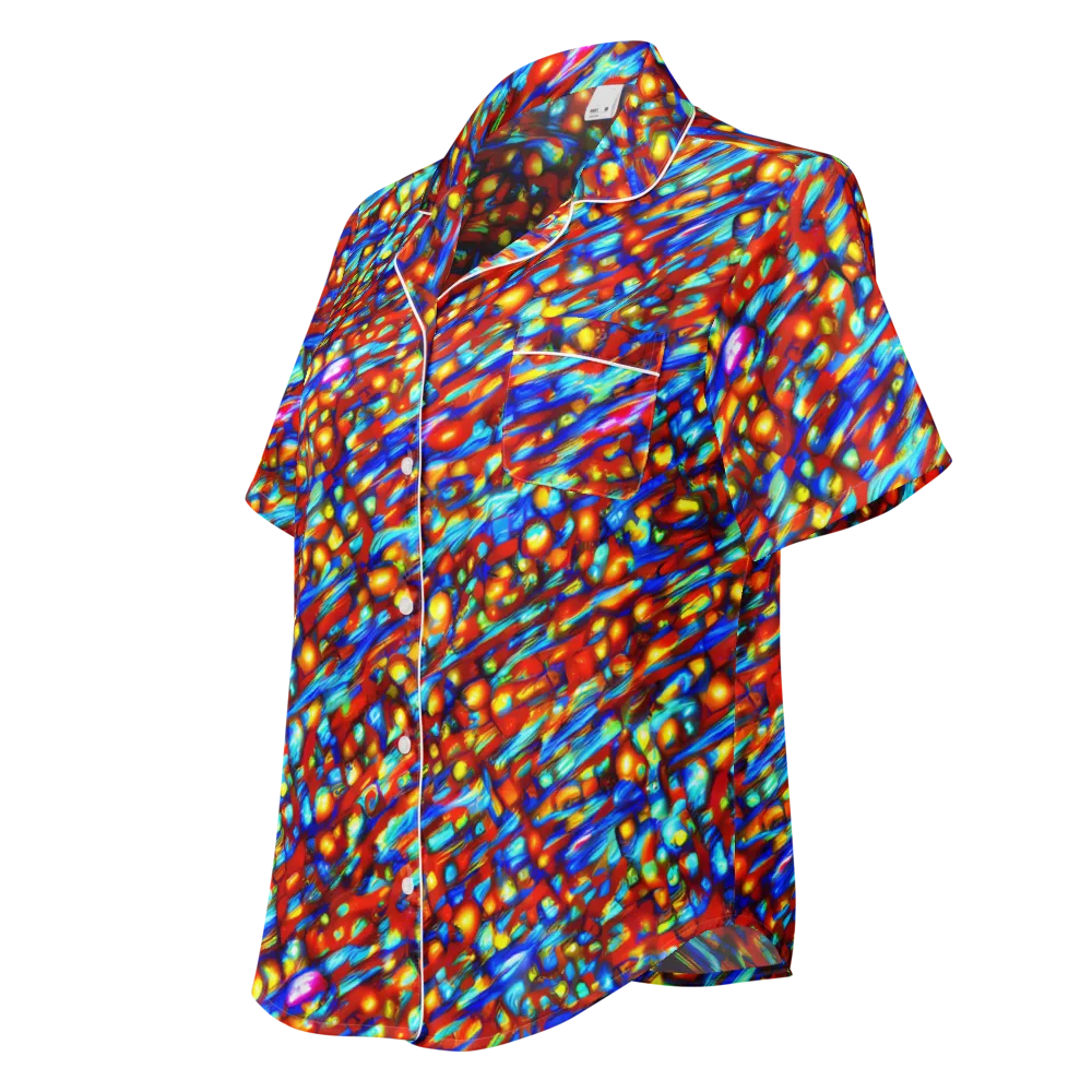 Sonic Solaris on Women's Short Sleeve Pajama Top — Left Front