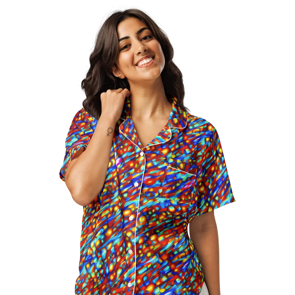 Sonic Solaris on Women's Short Sleeve Pajama Top — Front