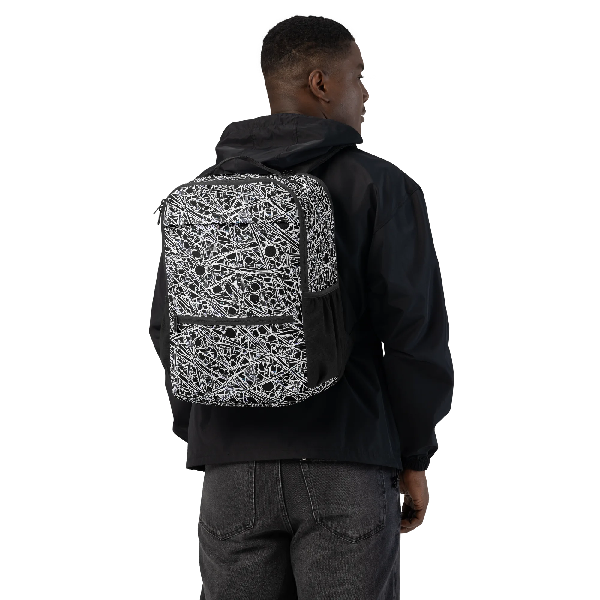 Black Circuit on Utility Backpack — Back
