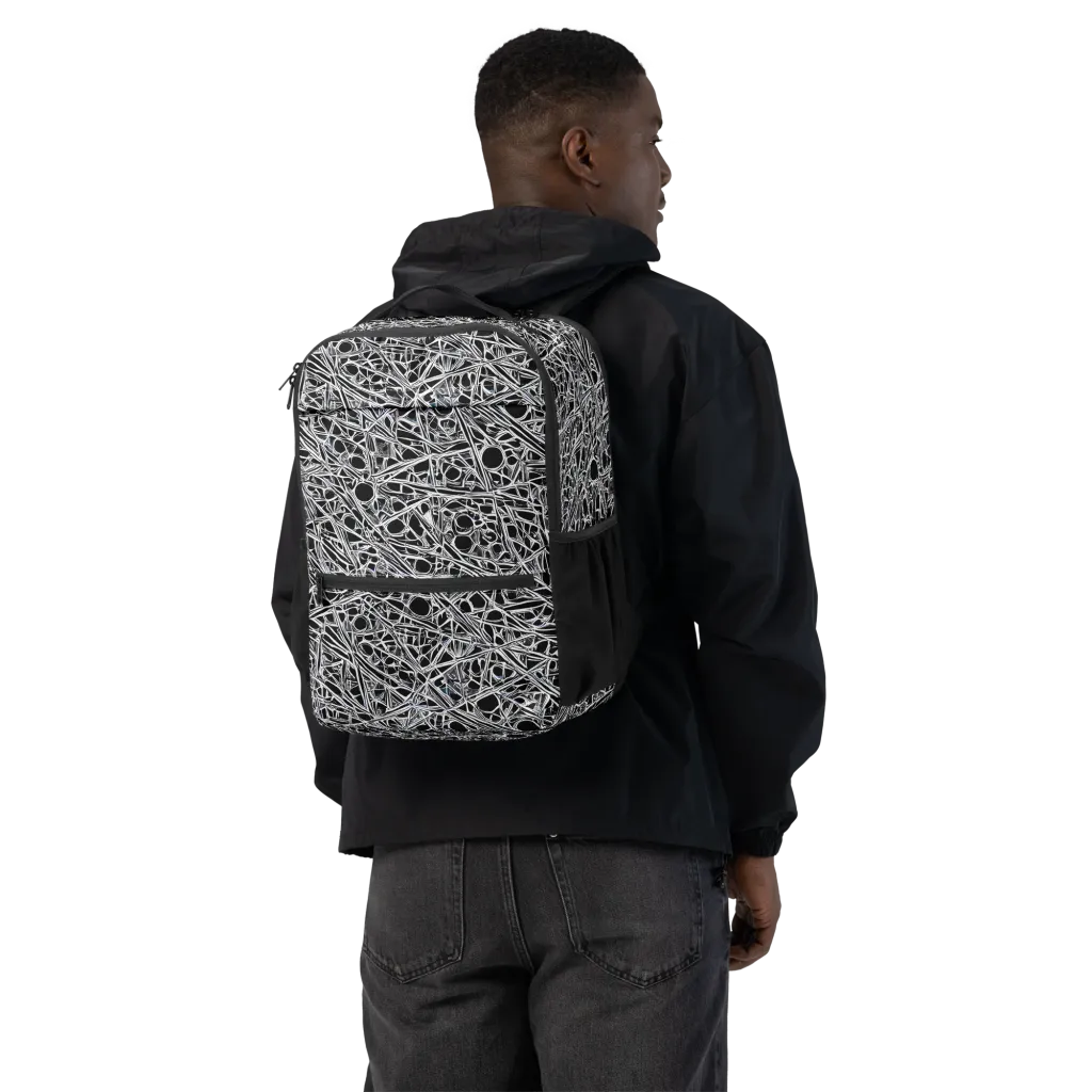 Black Circuit on Utility Backpack — Back