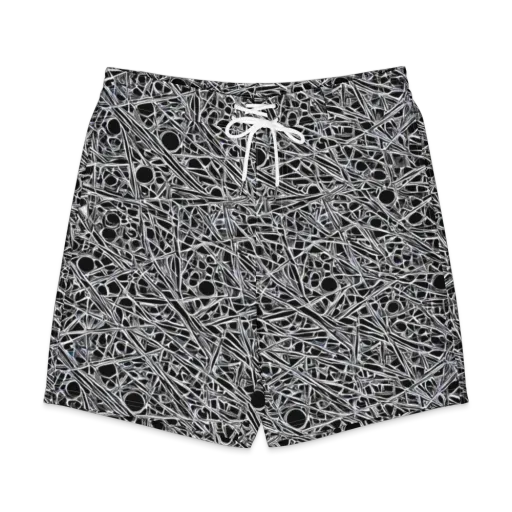 Black Circuit on a Men's Board Shorts