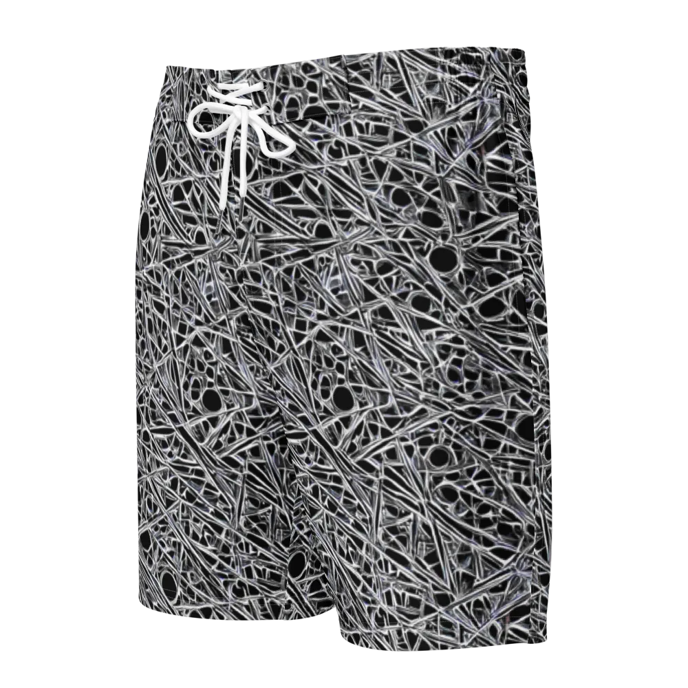 Black Circuit on Men's Board Shorts — Front