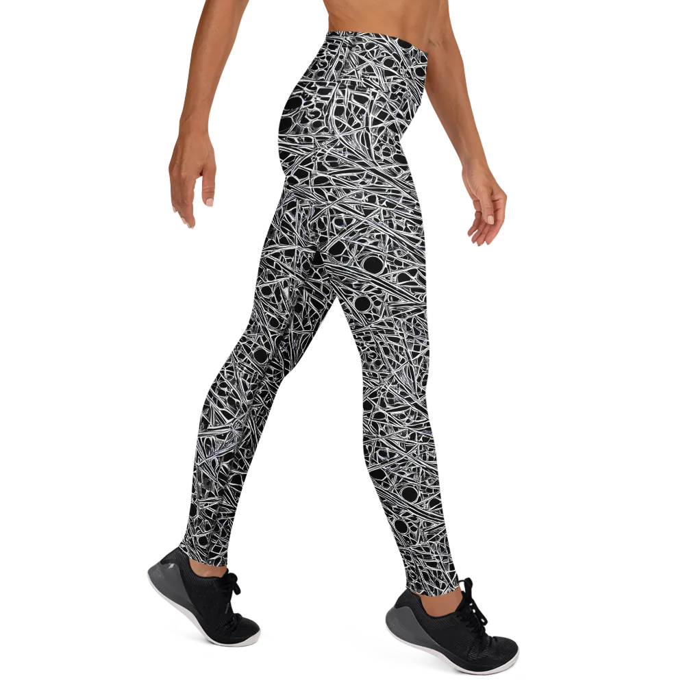 Black Circuit on Yoga Leggings — Right