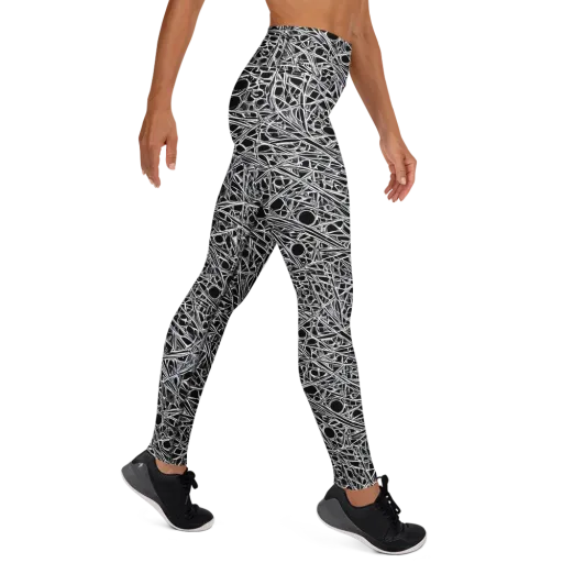 Black Circuit on a Yoga Leggings
