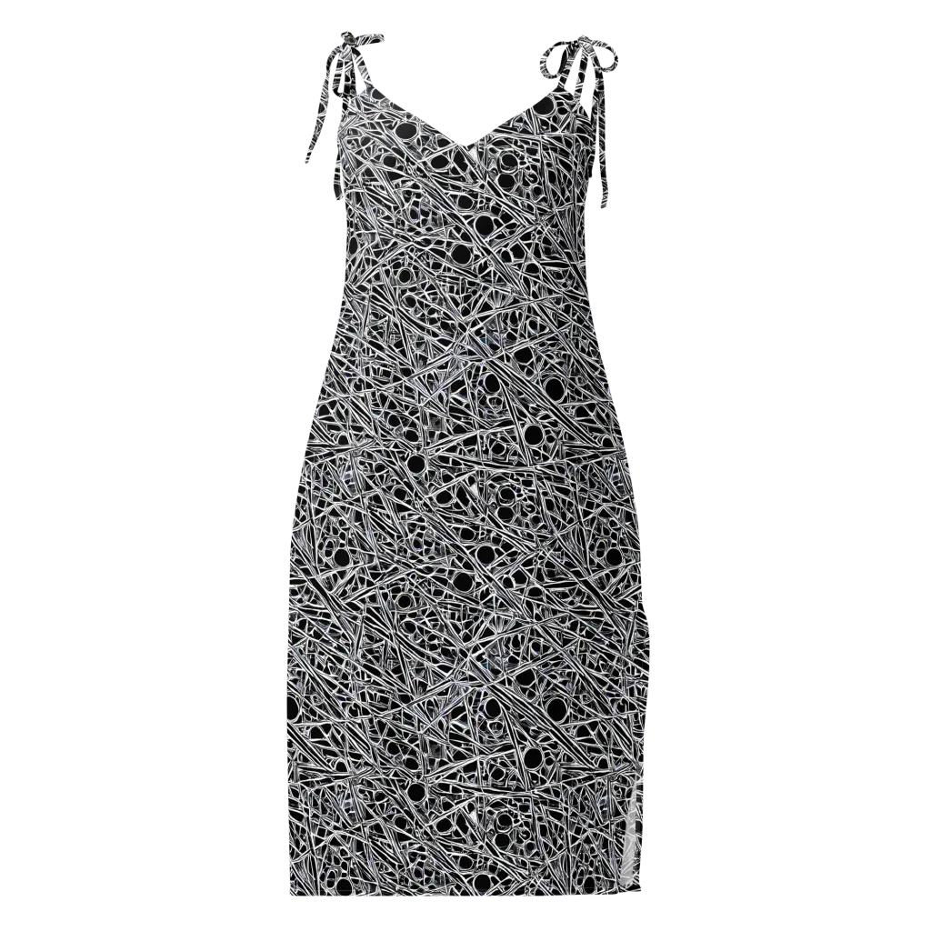 Black Circuit on Slip Dress — Front
