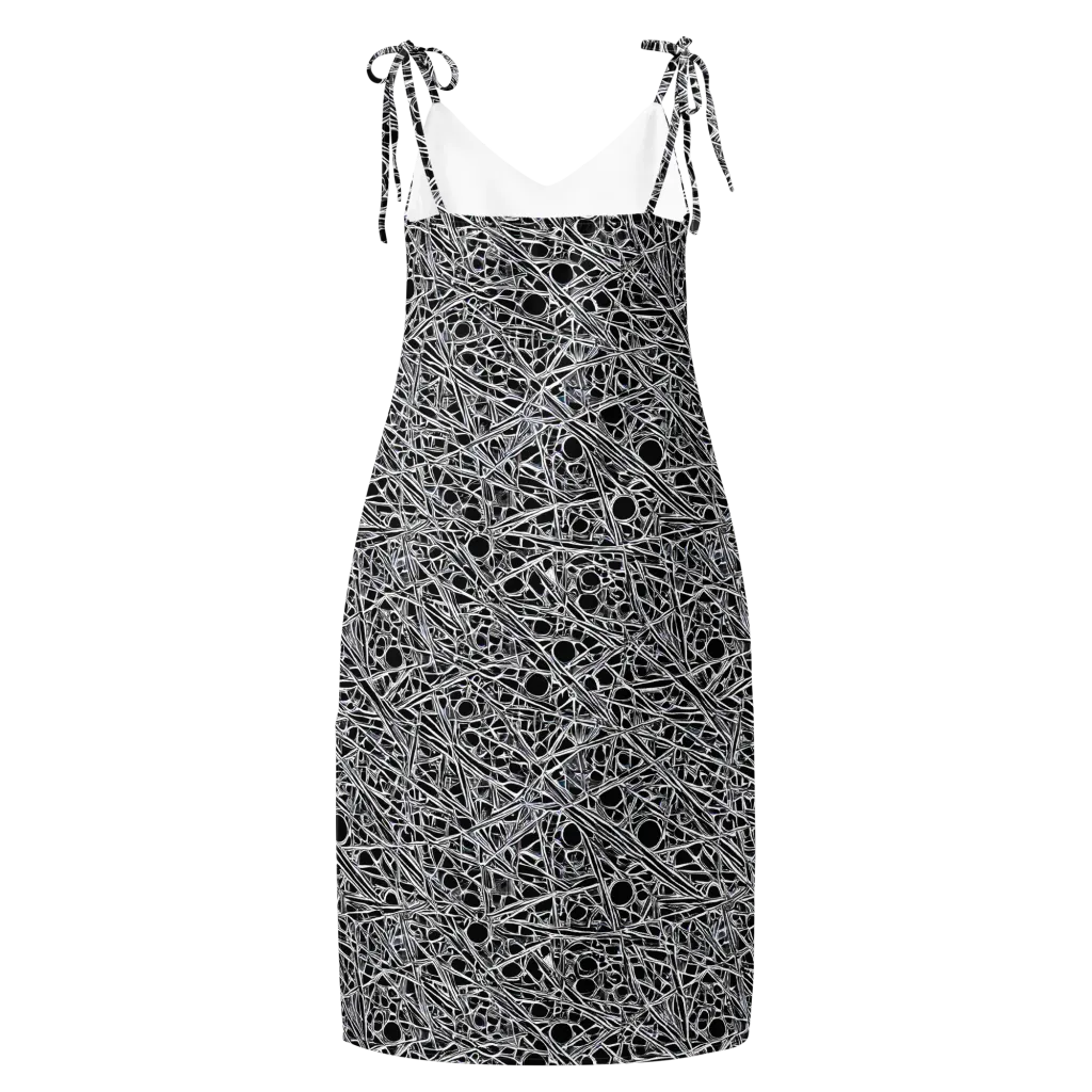 Black Circuit on Slip Dress — Back