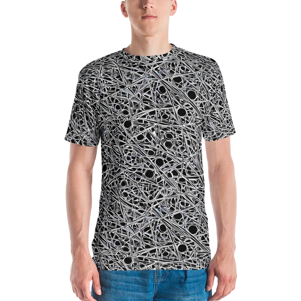 Black Circuit on Men's Crew Neck T-Shirt — Front