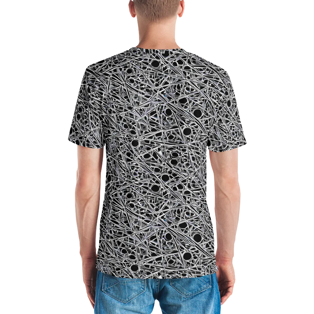 Black Circuit on Men's Crew Neck T-Shirt — Back