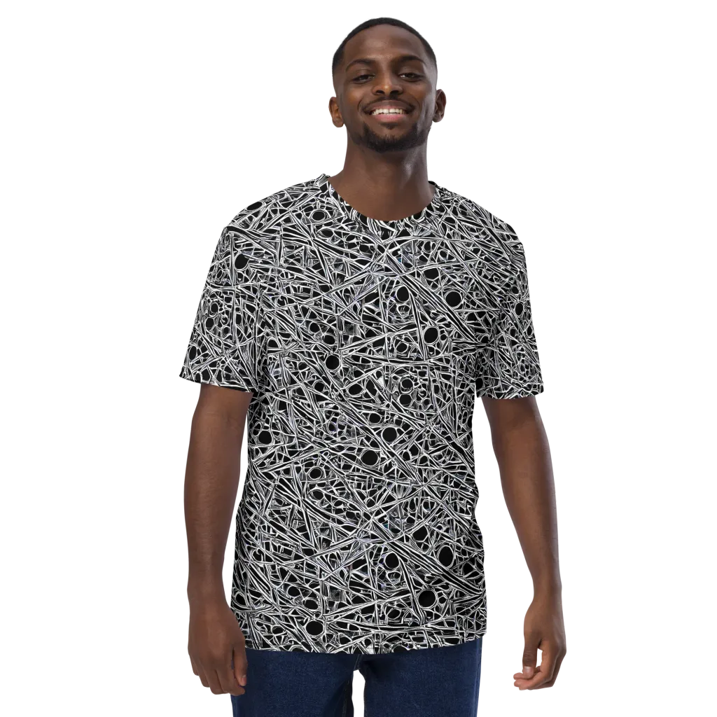 Black Circuit on Men's Crew Neck T-Shirt — Front
