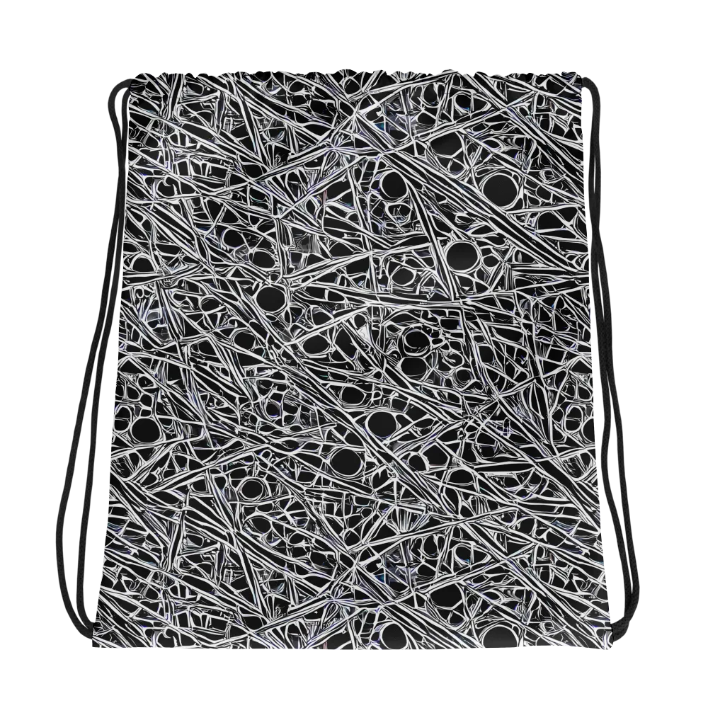 Black Circuit on Drawstring Bag — Photo