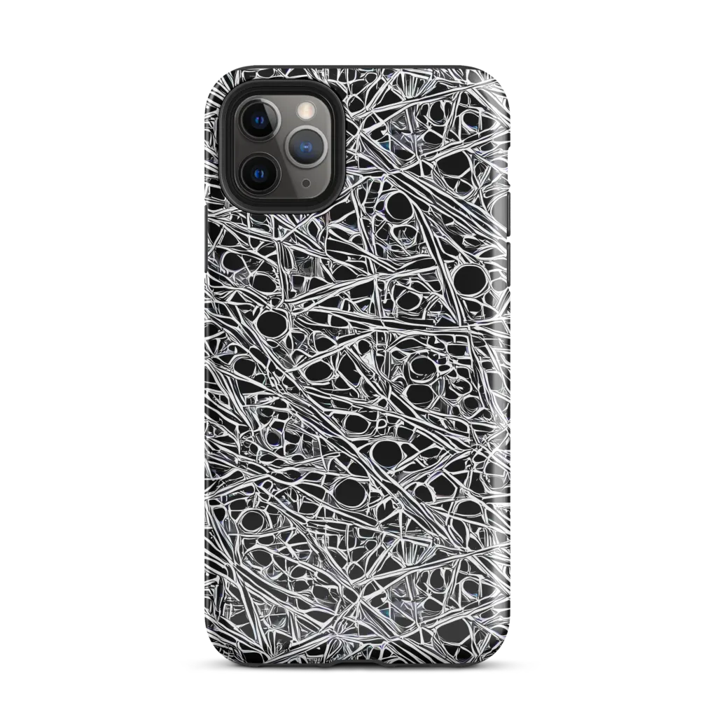 Black Circuit on Tough Case for iPhone® — Front