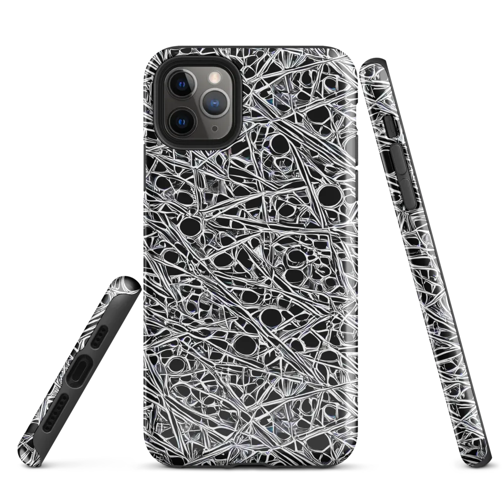 Black Circuit on Tough Case for iPhone® — Front