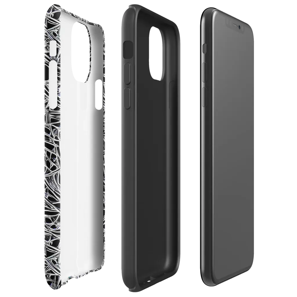 Black Circuit on Tough Case for iPhone® — Right
