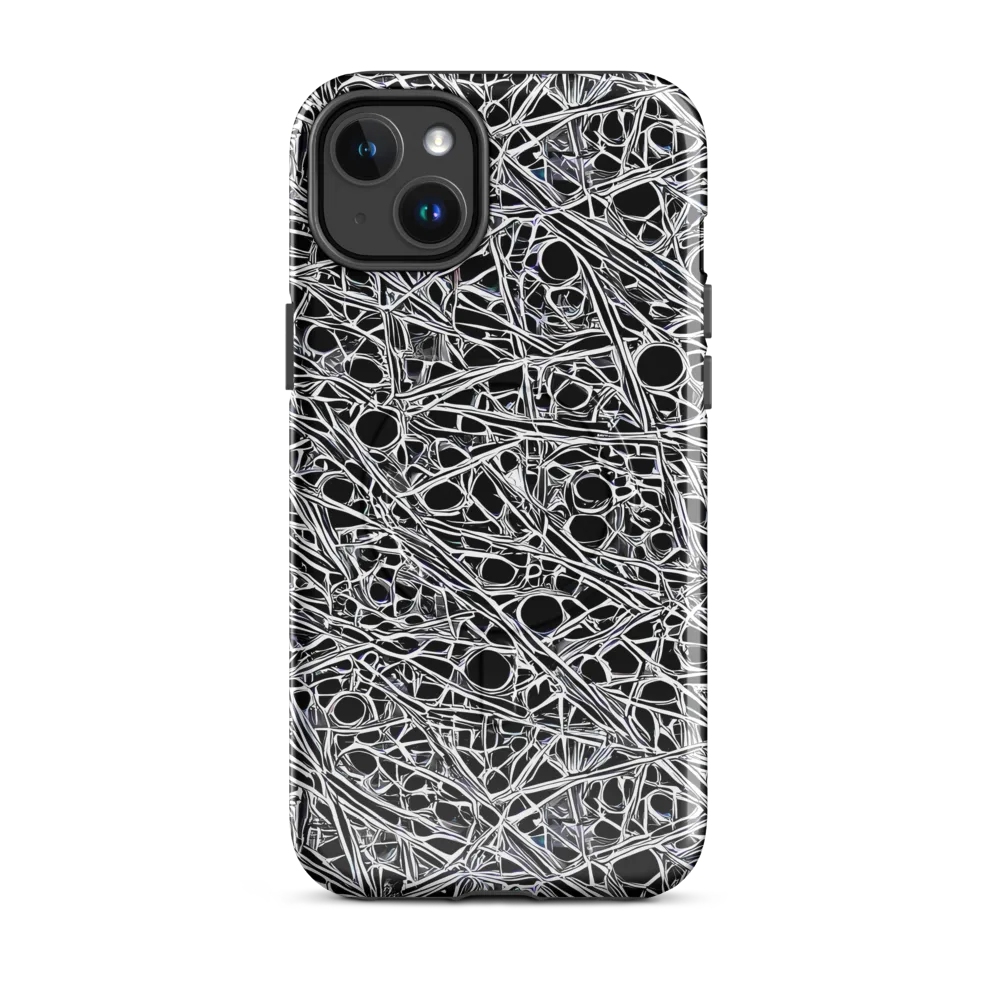 Black Circuit on MagSafe Tough Case for iPhone® — Front