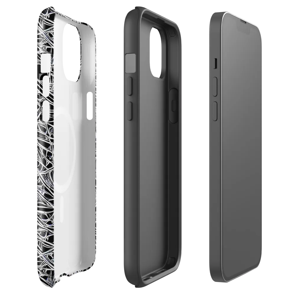 Black Circuit on MagSafe Tough Case for iPhone® — Front