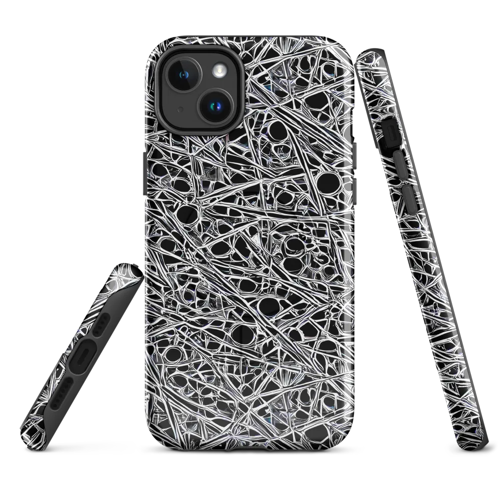 Black Circuit on MagSafe Tough Case for iPhone® — Front