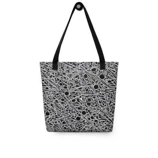 Black Circuit on a Tote Bag