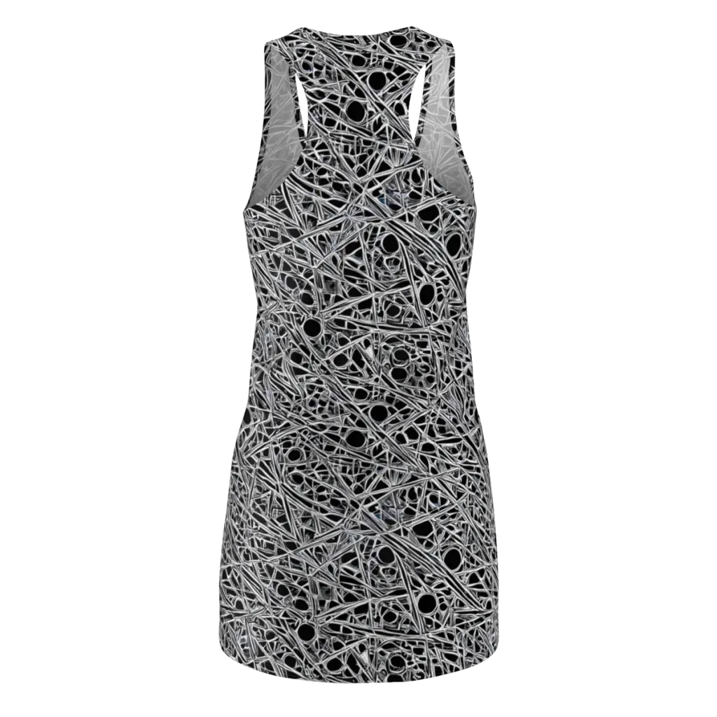 Black Circuit on Racerback Dress — Back