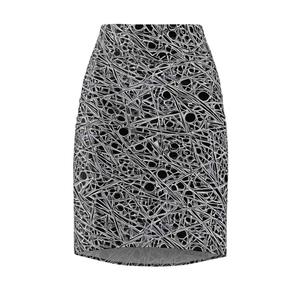 Black Circuit on Pencil Skirt — Front