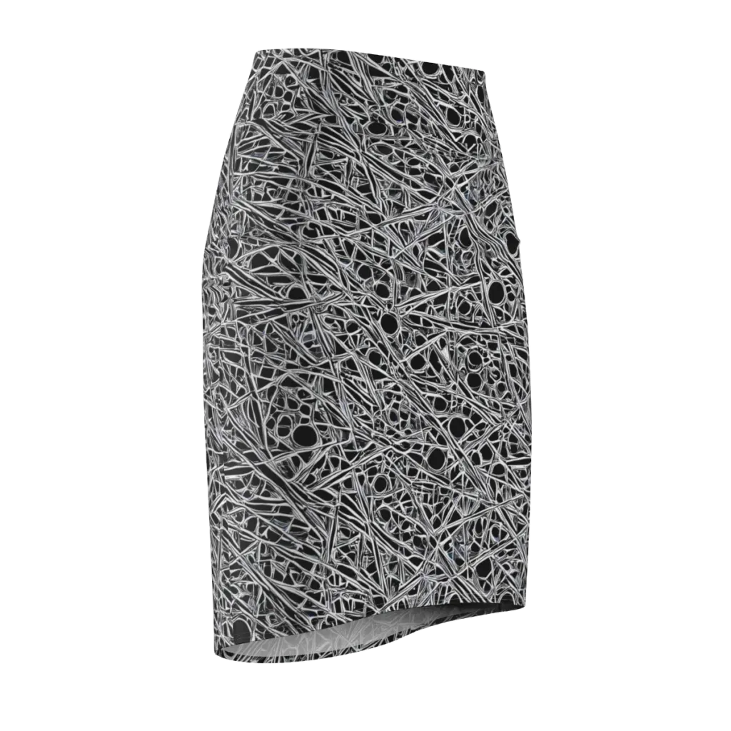 Black Circuit on Pencil Skirt — Front Side